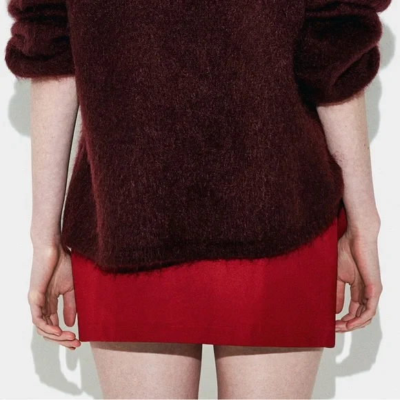 H&M NWT viral red bow mini skirt - Picture 3 of 11